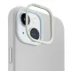 Uniq Lino Hue iPhone 15 case 6.1&quot; Magclick Charging light gray/chalk gray