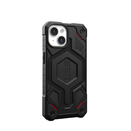 UAG Monarch Pro case with MagSafe for iPhone 15 - black kevlar