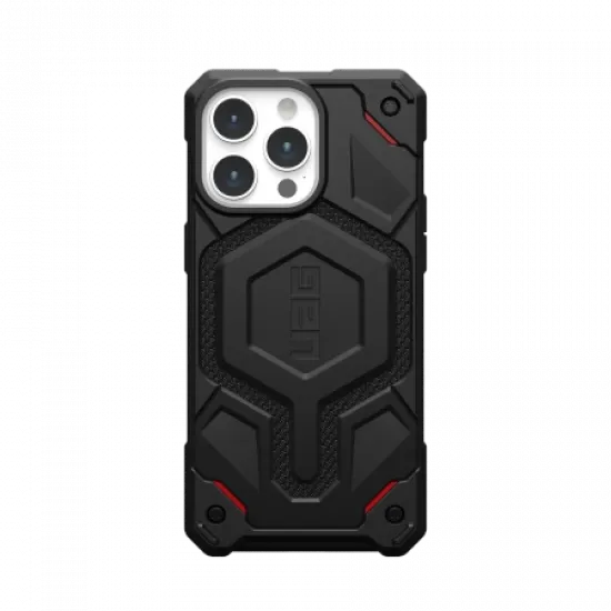 UAG Monarch Pro case with MagSafe for iPhone 15 Pro Max - black kevlar
