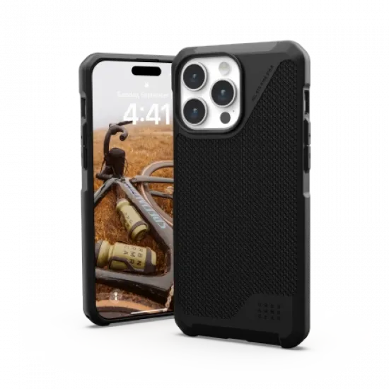 UAG Metropolis LT MagSafe case for iPhone 15 Pro Max - black kevlar