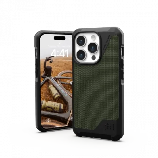 UAG Metropolis LT MagSafe case for iPhone 15 Pro - green Kevlar