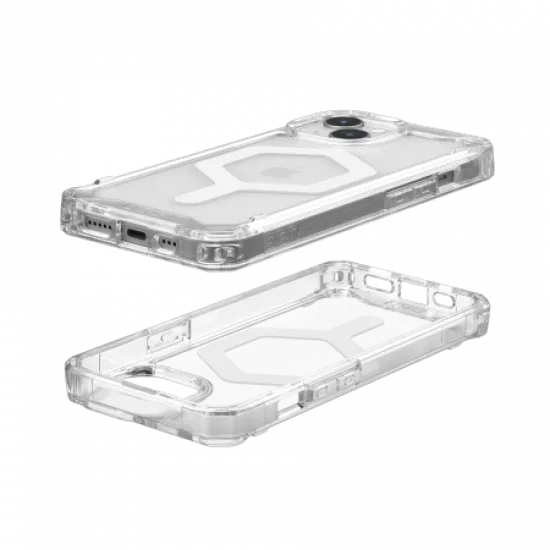 UAG Plyo MagSafe case for iPhone 15 - transparent and white