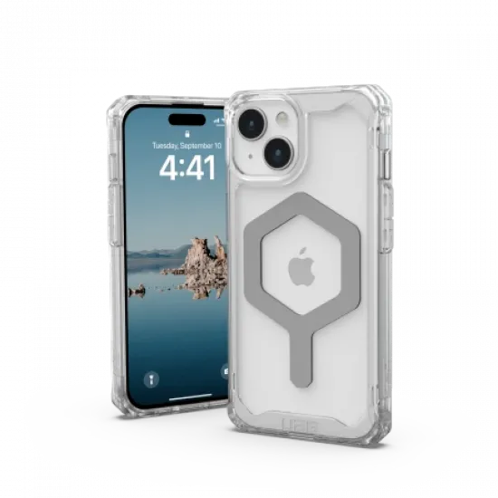 UAG Plyo Magsafe case for iPhone 15 - transparent and gray