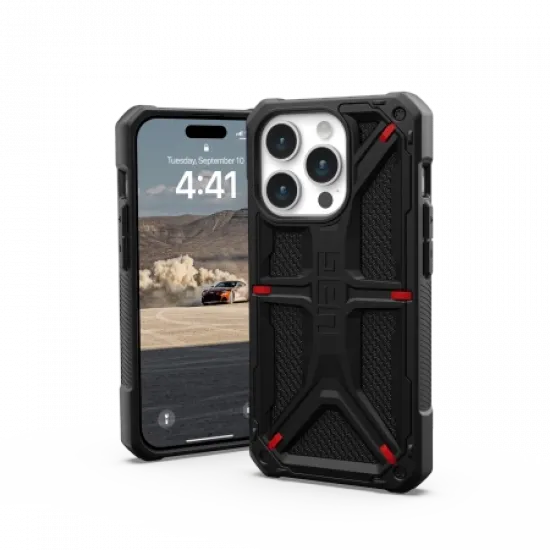 UAG Monarch case for iPhone 15 Pro - black kevlar