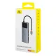 HUB 11in1 Baseus Metal Gleam Series USB-C to USB-C PD / USB-C / 3x USB-A / HDMI / AUX / RJ-45 / SD TF - gray