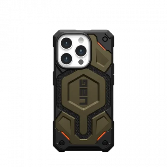 UAG Monarch Pro case with MagSafe for iPhone 15 Pro - green Kevlar