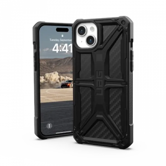 UAG Monarch case for iPhone 15 Plus - black carbon