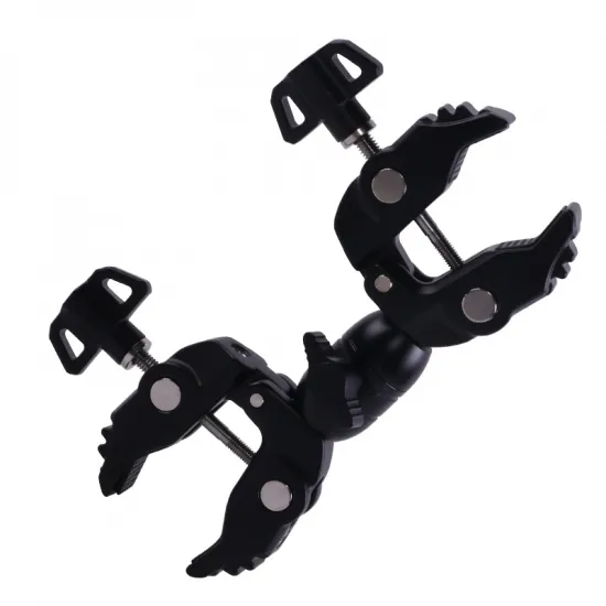 Double-sided clamp holder for the camera - black