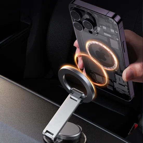Joyroom magnetic car phone holder on the dashboard gray (JR-ZS373)