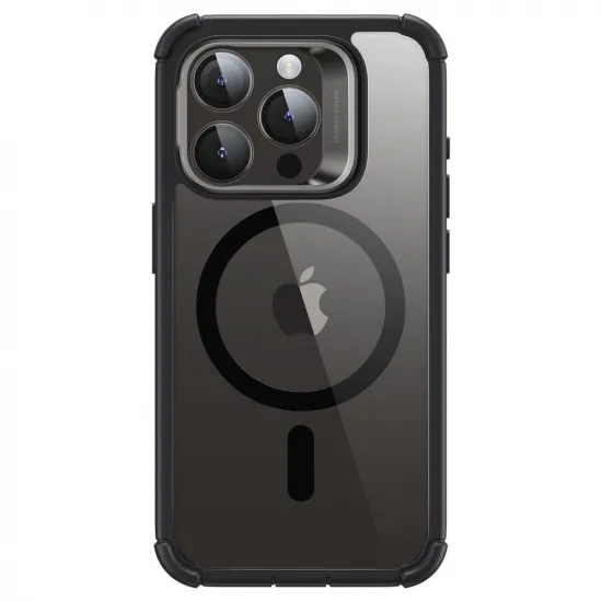 ESR Armor Tough Kickstand Halolock Case with MagSafe for iPhone 15 Pro - Transparent &amp; Black