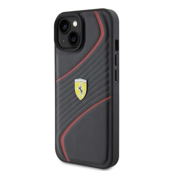 Ferrari FEHCP15SPTWK iPhone 15 6.1&quot; black/black hardcase Twist Metal Logo