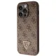 Guess GUHCP15LP4TDSCPW iPhone 15 Pro 6.1&quot; brown/brown hardcase Crossbody 4G Metal Logo