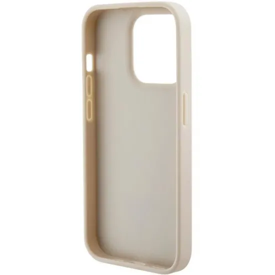 Guess GUHCP15XPCRTHCD iPhone 15 Pro Max 6.7&quot; gold/gold hardcase Croco Triangle Metal Logo