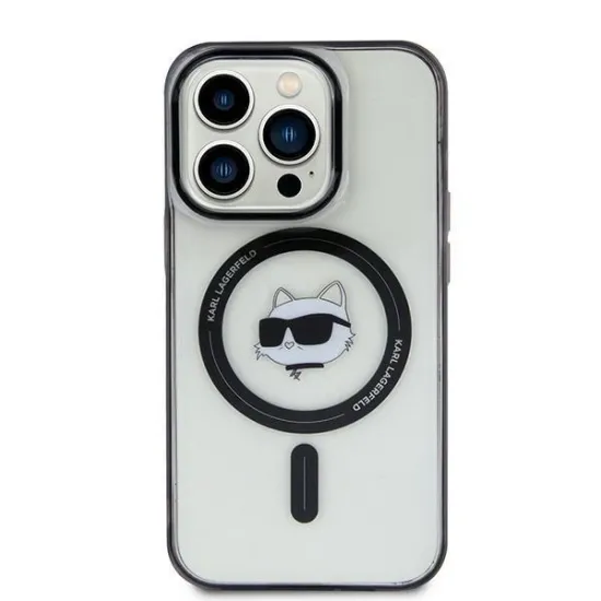 Karl Lagerfeld KLHMP15SHCHNOTK iPhone 15 6.1&quot; transparent hardcase IML Choupette`s Head MagSafe