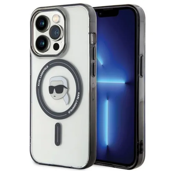 Karl Lagerfeld KLHMP15XHKHNOTK iPhone 15 Pro Max 6.7&quot; transparent hardcase IML Karl`s Head MagSafe