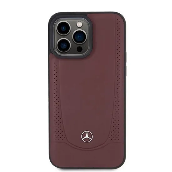Mercedes MEHCP15LARMRE iPhone 15 Pro 6.1&quot; red/red hardcase Leather Urban Bengale