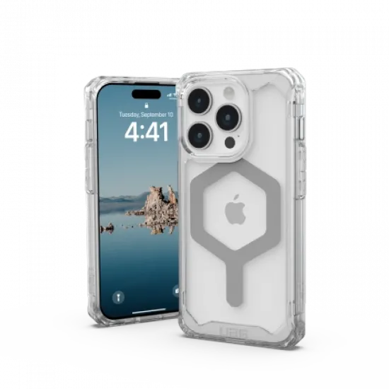 UAG Plyo MagSafe case for iPhone 15 Pro - transparent and silver