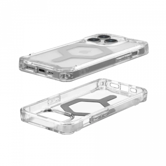 UAG Plyo MagSafe case for iPhone 15 Pro - transparent and silver
