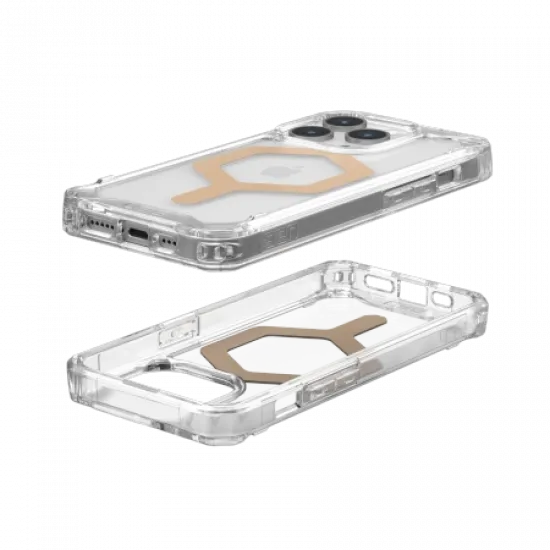 UAG Plyo MagSafe case for iPhone 15 Pro - transparent and gold