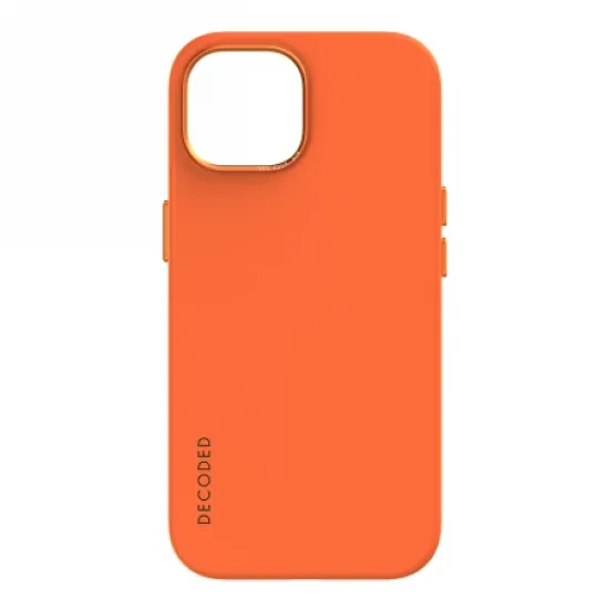 Decoded Leather Case with MagSafe for iPhone 15 - orange