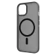 Decoded Transparent Grip Case with MagSafe for iPhone 15 Plus - gray and black
