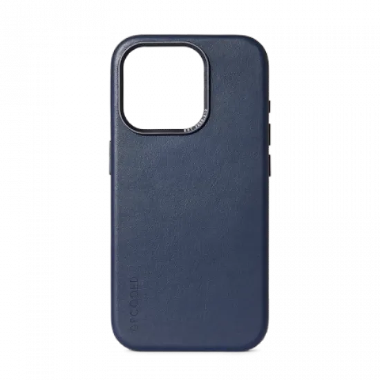 Decoded Leather Case with MagSafe for iPhone 15 Pro Max - blue