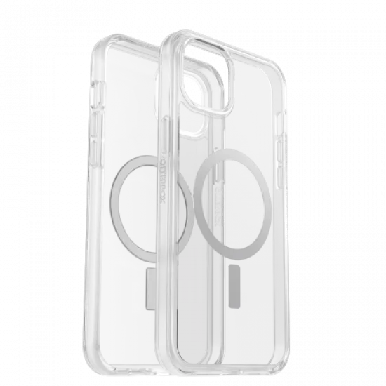 Otterbox Symmetry Clear Plus - protective case for iPhone 15 Plus compatible with MagSafe (clear)