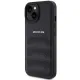 AMG Leather Debossed Lines case for iPhone 15 Plus - black