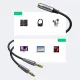 [RETURNED ITEM] Ugreen AUX splitter cable 3.5 mm mini jack (female) - 2x 3.5 mm mini jack (male - microphone and headphones) silver (AV193 50255)