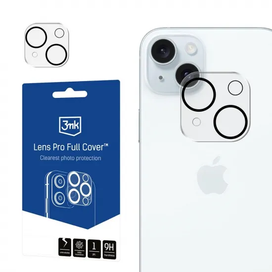 Apple iPhone 15/15 Plus - Couverture complète 3mk Lens Pro