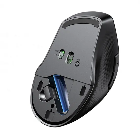 Ugreen MU101 ergonomic wireless mouse Bluetooth 2.4 GHz - blue