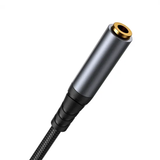 Joyroom stereo audio cable AUX 3.5 mm mini jack (male) - mini jack (female) 1.2 m black (SY-A09)