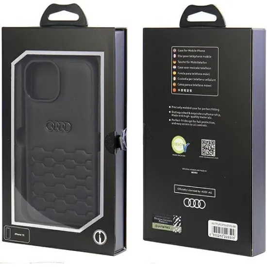 Audi GT Synthetic Leather case for iPhone 15 - black