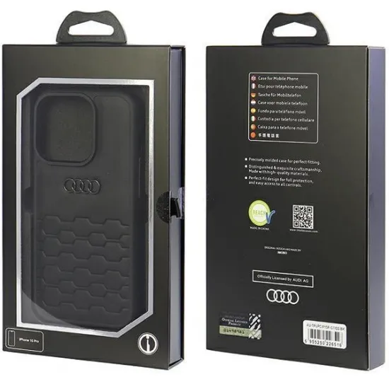 Audi GT Synthetic Leather case for iPhone 15 Pro - black