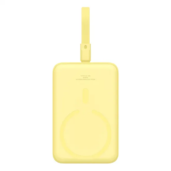 Baseus Magnetic Mini MagSafe 10000mAh 20W powerbank with built-in Lightning cable - yellow + Baseus Simple Series USB-C - USB-C 60W 0.3m cable
