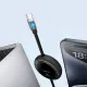 Baseus Free2Draw Mini USB-C - USB-C 100W 1m retractable cable - black