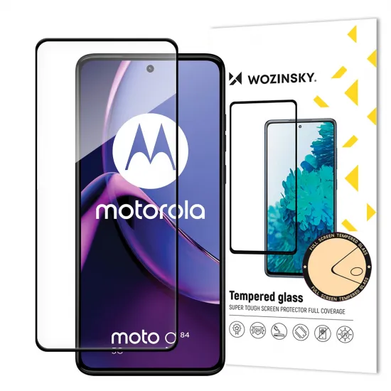 Wozinsky Tempered glass Full Glue for Motorola Moto G84 full screen with frame - black