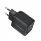 Choetech PD6052 USB-C USB-A PD 35W GaN wall charger with display - black