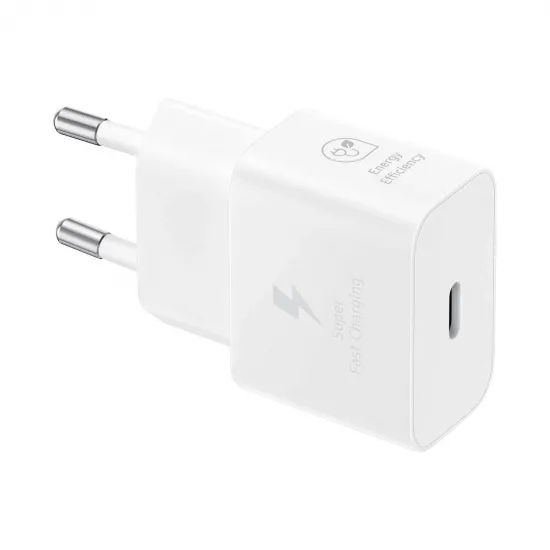 Samsung EP-T2510XWEGEU 25W SFC GaN wall charger with USB-C cable - white