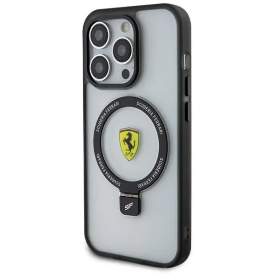 Ferrari FEHMP15LUSCAH iPhone 15 Pro 6.1&quot; transparent hardcase Ring Stand 2023 Collection MagSafe
