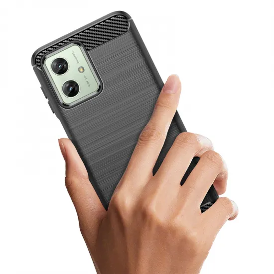 Carbon Case für Motorola Moto G54 - schwarz