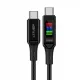 Acefast C7-03 USB-C USB-C 100W 1.2m cable with display - black