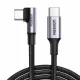Ugreen US334 USB-C / USB-C 90º 480Mb/s 2m angled cable - black