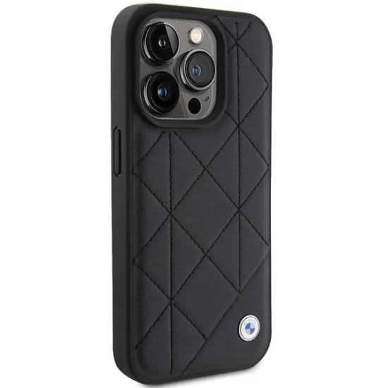 BMW Leather Quilted case for iPhone 15 Pro - black