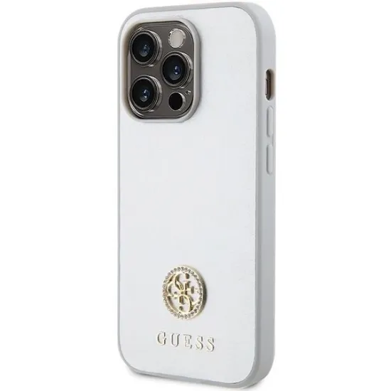 Guess Strass Metal Logo case for iPhone 15 Pro - silver