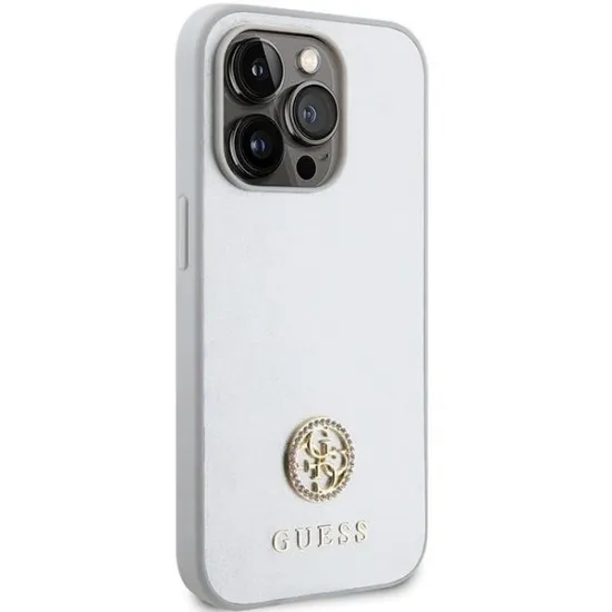 Guess Strass Metal Logo case for iPhone 15 Pro - silver