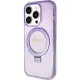 Guess Ring Stand Script Glitter MagSafe case for iPhone 15 Pro Max - purple