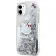Hello Kitty Liquid Glitter Charms Kitty Head Case for iPhone 11 / Xr - Silver