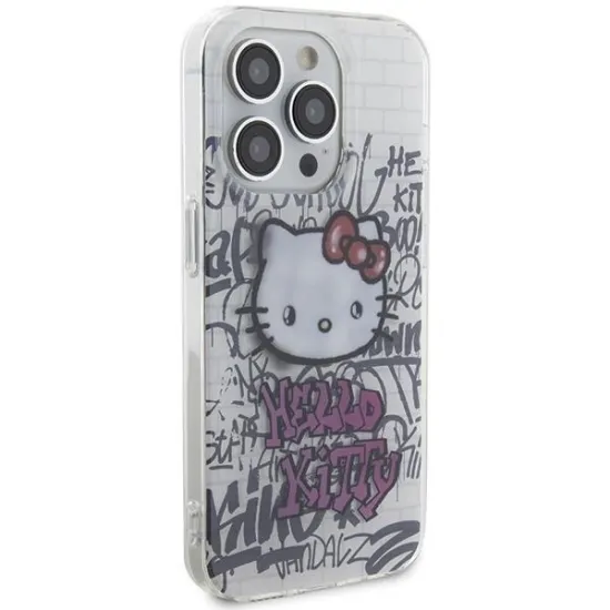 Hello Kitty IML Kitty On Bricks Graffiti case for iPhone 13 Pro Max - white