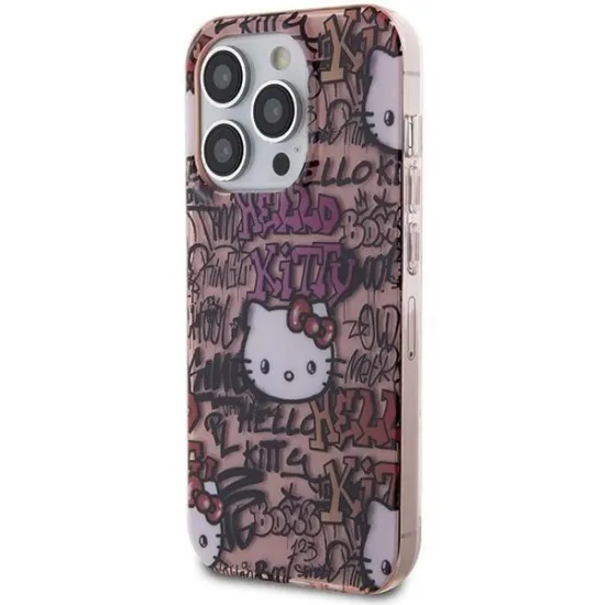 Hello Kitty IML Tags Graffiti case for iPhone 14 Pro - pink
